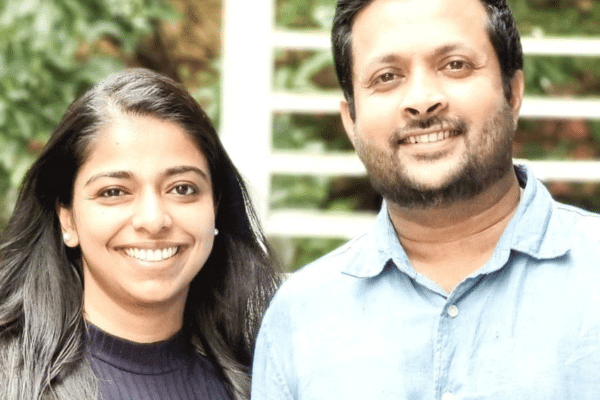 Photo of Archana Sukumar with her husband