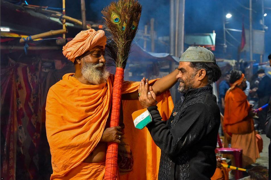 A Hindu and Muslim man