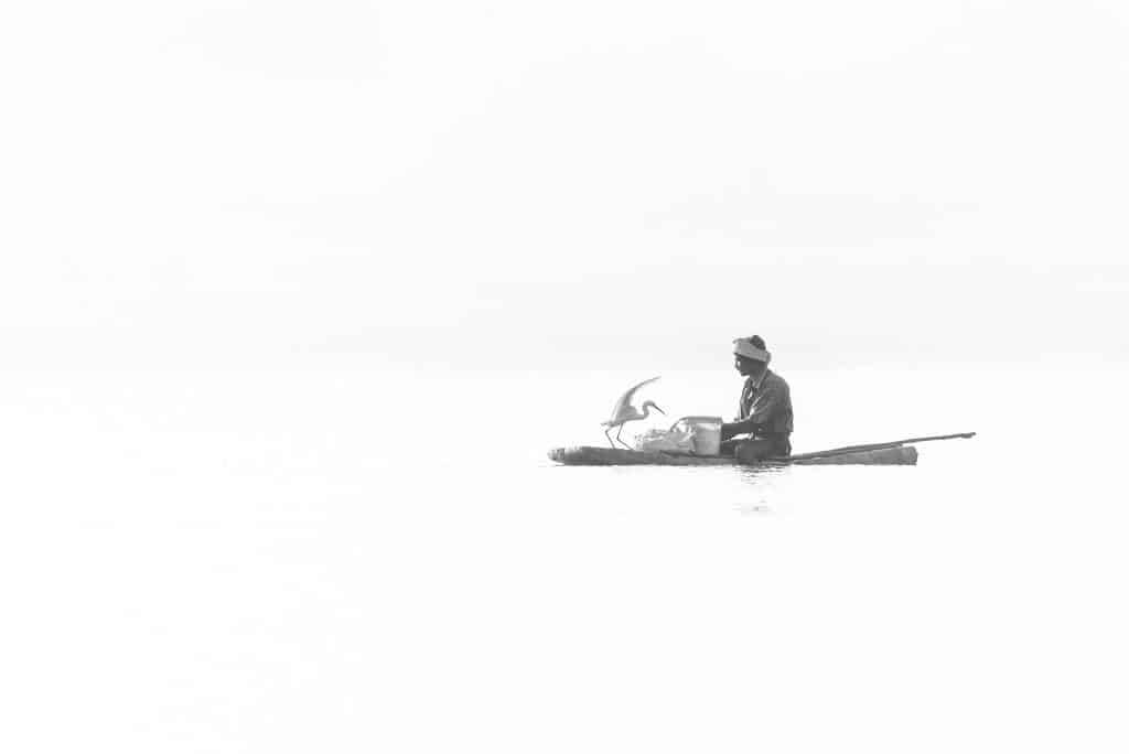 Photo of a fisherman submitted for the Indian Link photography contest