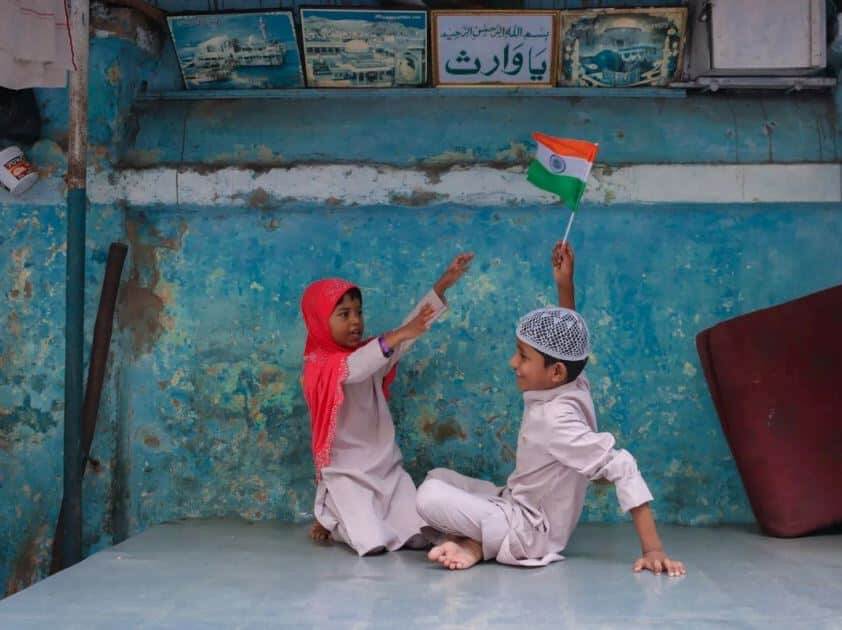 Two boys playing