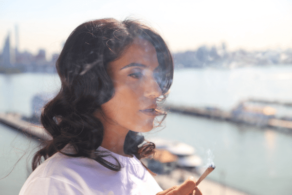 Photo of woman smoking