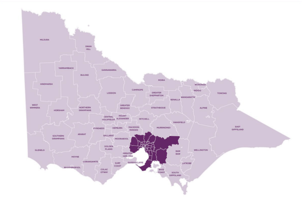 Non metropolitan Victorian councils. (Source: Planning Victoria)