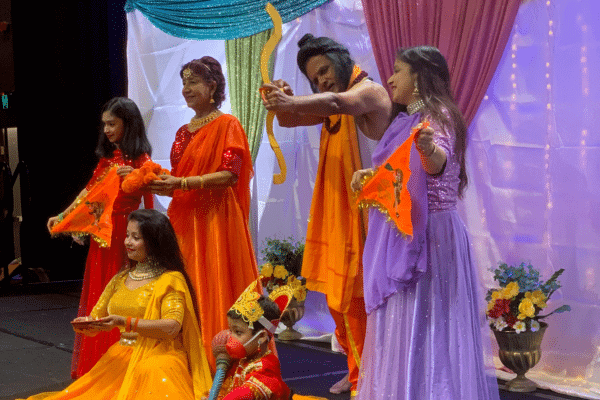 Photo of kids performing at the AHIA festival Diwali