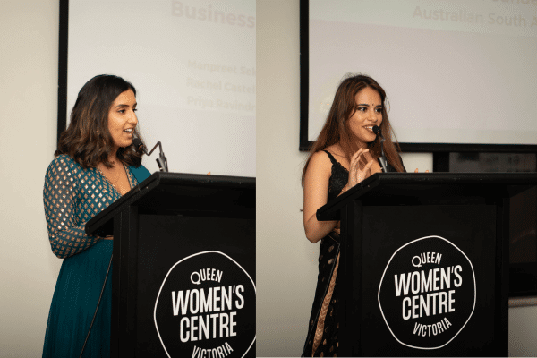 Photo of hosts at the ASAC Stellar South Asian Women awards 2024 