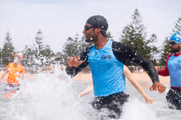 Harsha enters water coogee beach