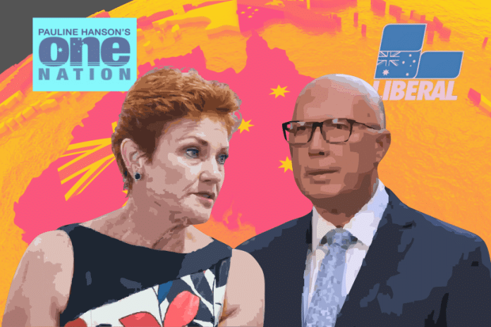 Pauline Hanson and Peter Dutton