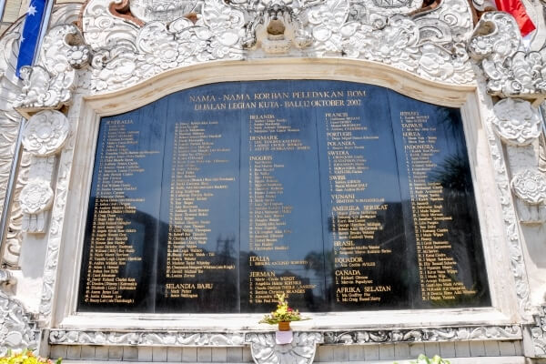 Bali bombings memorial
