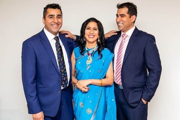 manjit's Karan Deep and Varun with their mum Kanwal