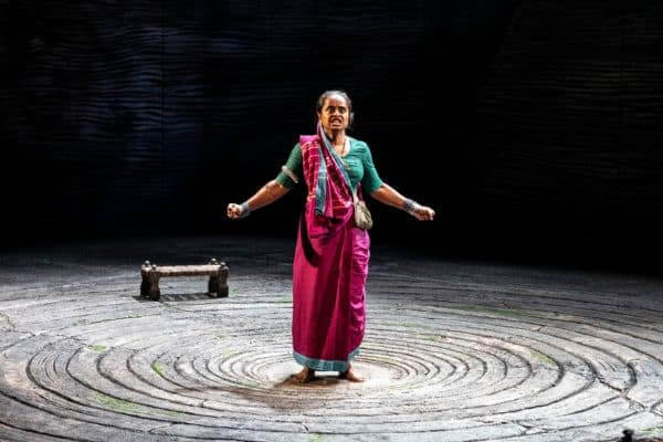 Nadie Kammallaweera's character Nirmala in play The Wrong Gods