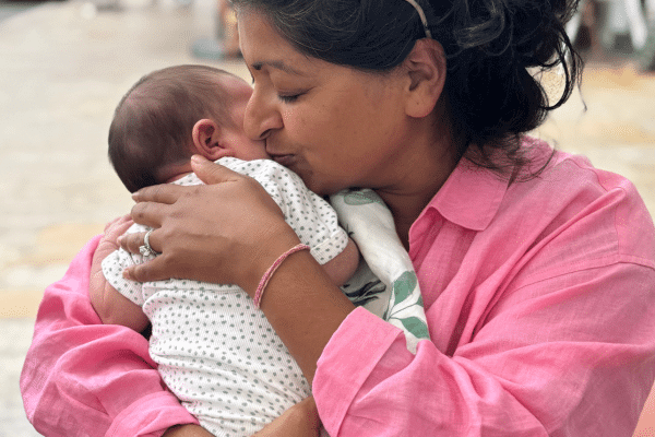 Mithila Gupta and baby Rani