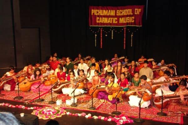 students at a veena recital in melbourne