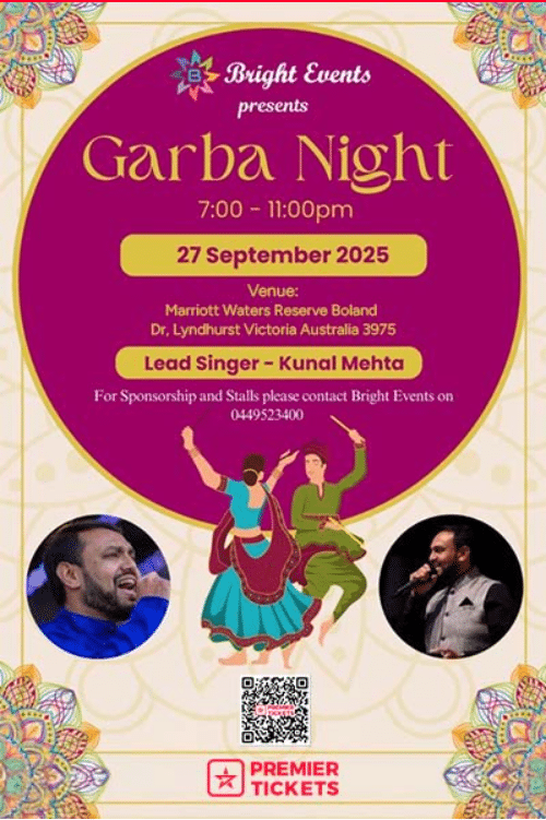 garba night 2025 melbourne