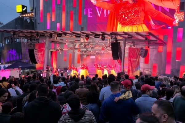 crowd at Fed Square for Celebrate India Diwali Victorian Festival of Diwali 2025.