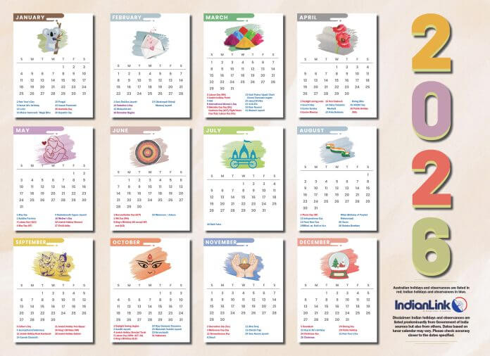 Indian Link Calendar 2026
