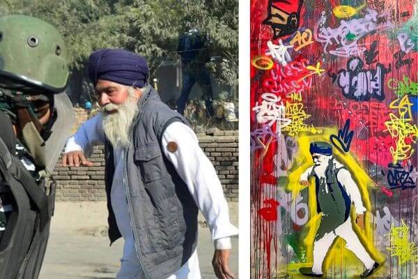 farmer marching inspired graffiti