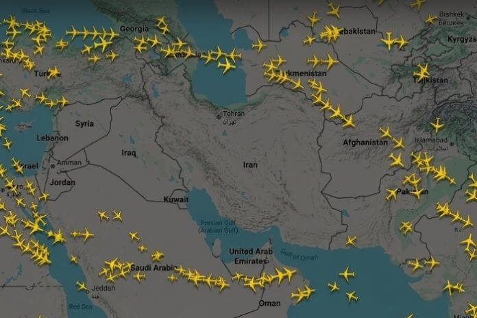 flightradar dubai airspace closure