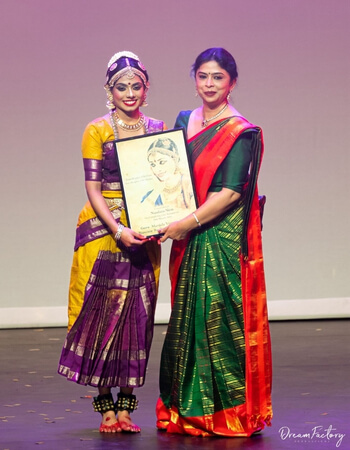 Nandana with Bangalore-based vocalist Balasubramanya Sharma