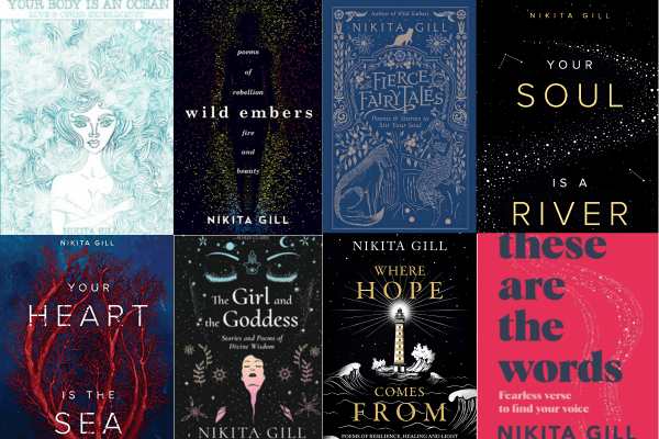A collection of Nikita Gill's books