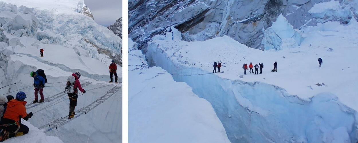 Just another icy obstacle on the way to the top (Source: Suppied)