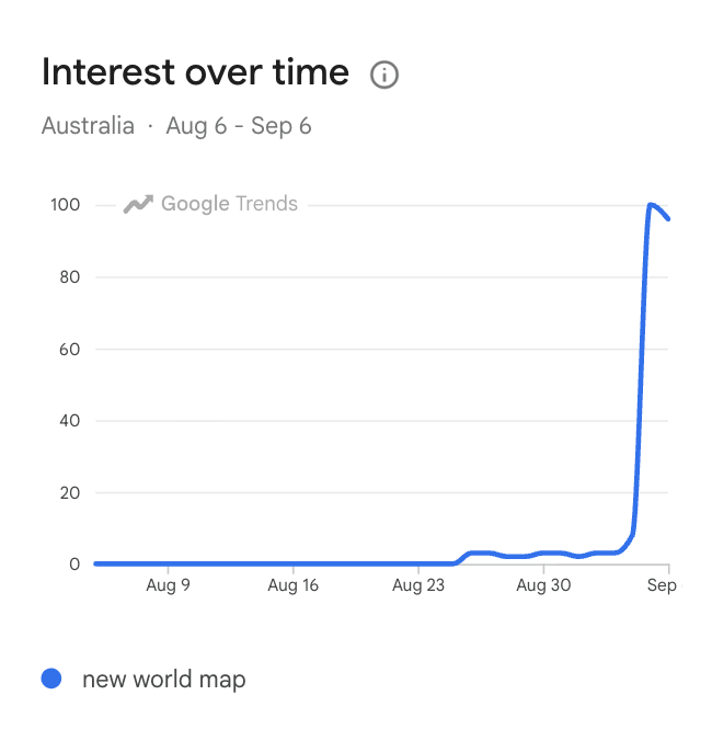 Google Trends New World Map